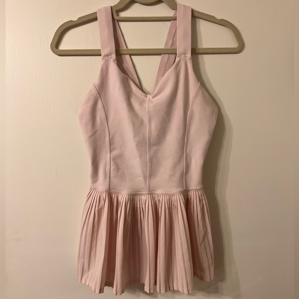 LULULEMON BABY PINK PEPLUM BALLERINA PLEATED TANK ✨